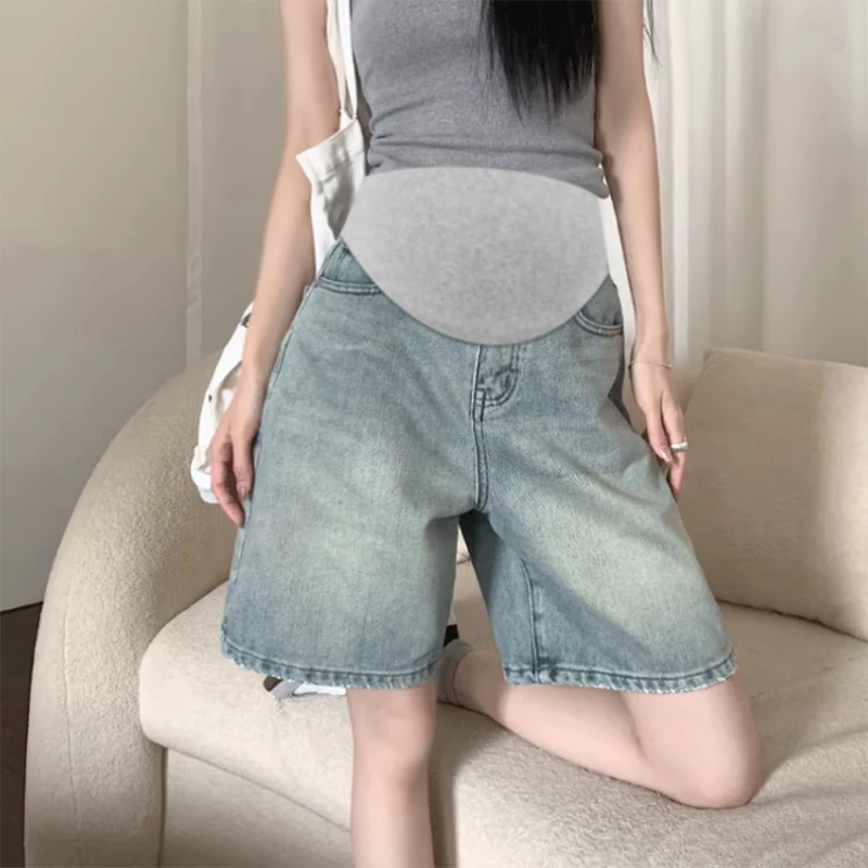 Mutterschaft Jeans Sommer Schwangerschaft Gerade Kurze Jeans Hosen Mode Kurze Schwangere Denim Jean Schwangerschaft Jeans Mutterschaft Kleidung