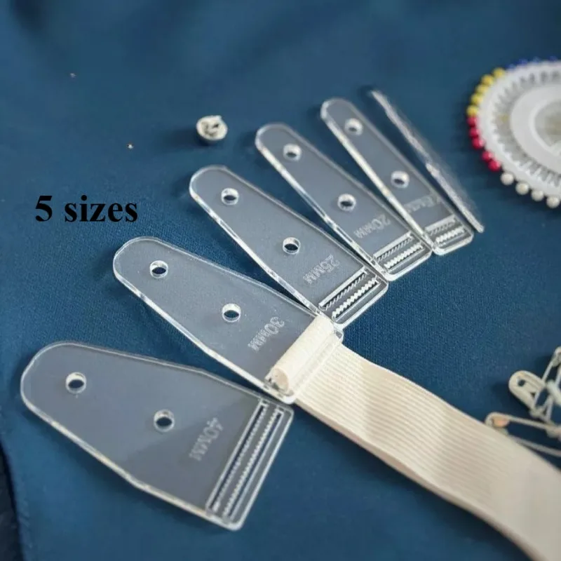 5 Sizes Assorted Plastic Elastic Glides Guides Threaders Wear Elastic Band Tool Band Rope DIY Clothing Sewing Accessories