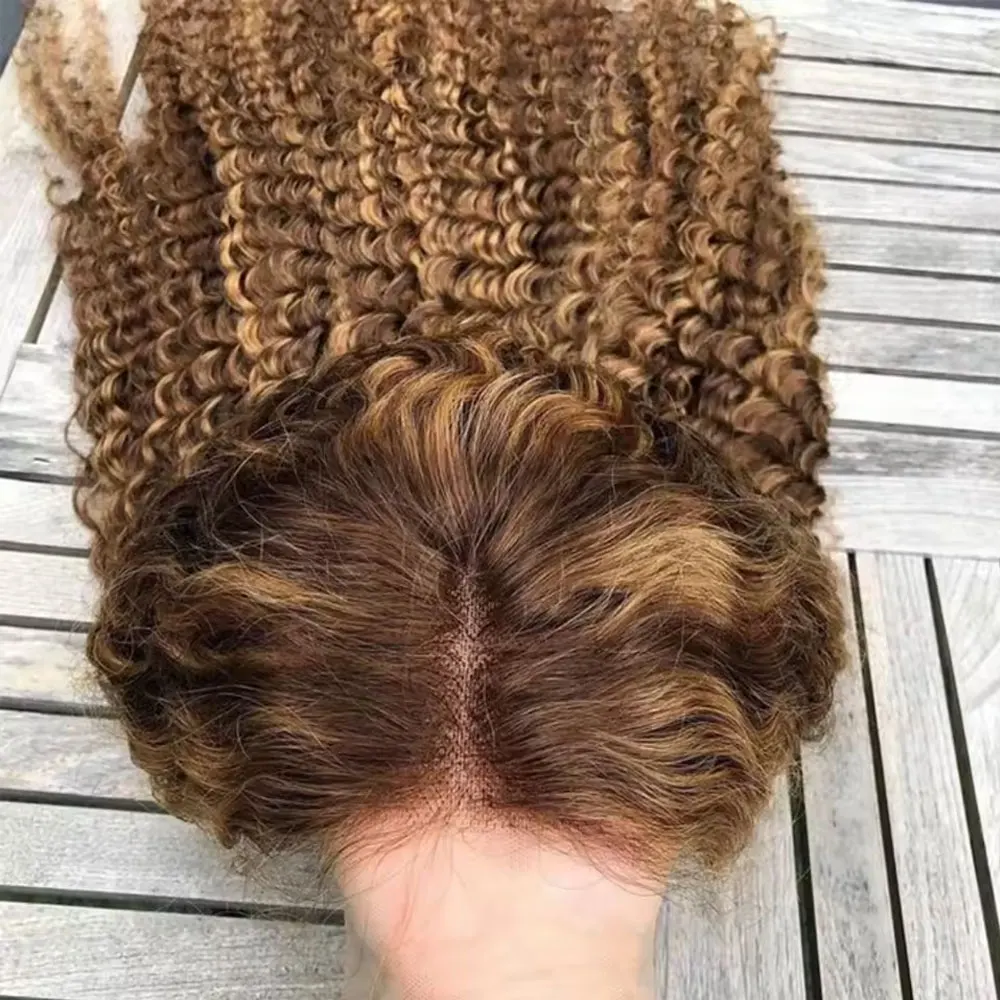 250% 13x4 hd transparente onda profunda peruca frontal ombre destaque peruca perucas de cabelo humano p4/27 5x5 peruca de fechamento gluless pré arrancado