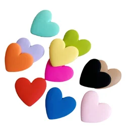 sansango 20pcs/pack Colorful Love Heart Faltback Resin Cabochon Scrapbook Art Decor Patch Phone Chell Decoration DIY Accessories