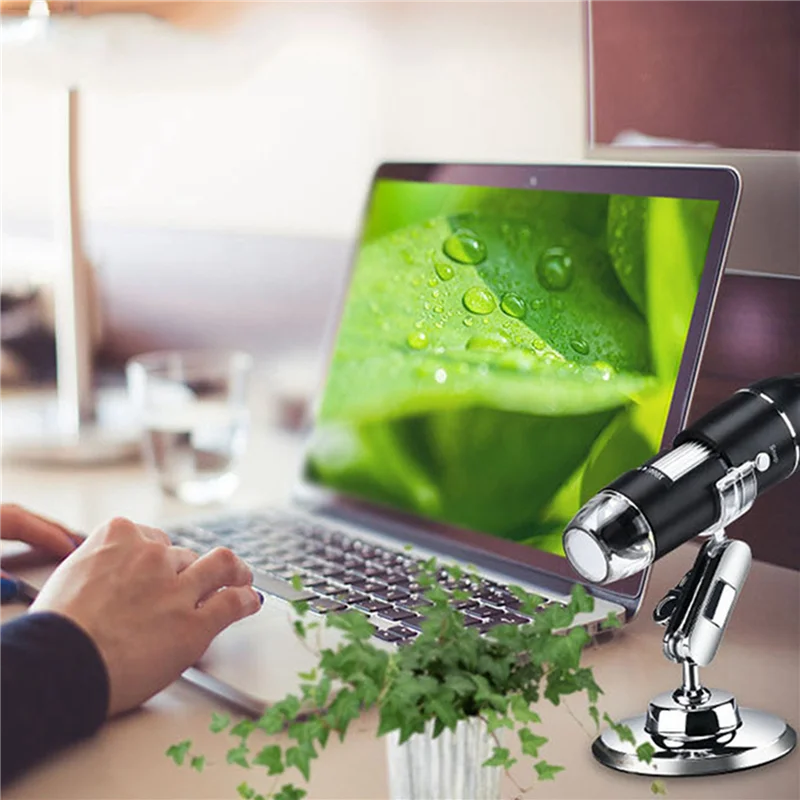

5X 3 In 1 USB Digital Microscope, Endoscopic Camera, Adjustable Magnification With PC Bracket, 1600X-AT36