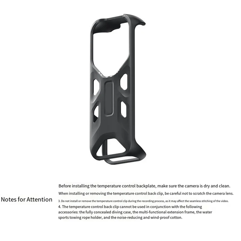 Temperature Control Back Clip For Insta360 X5 Action Camera Efficient Heat Reduction Enhanced Performance-BCBW