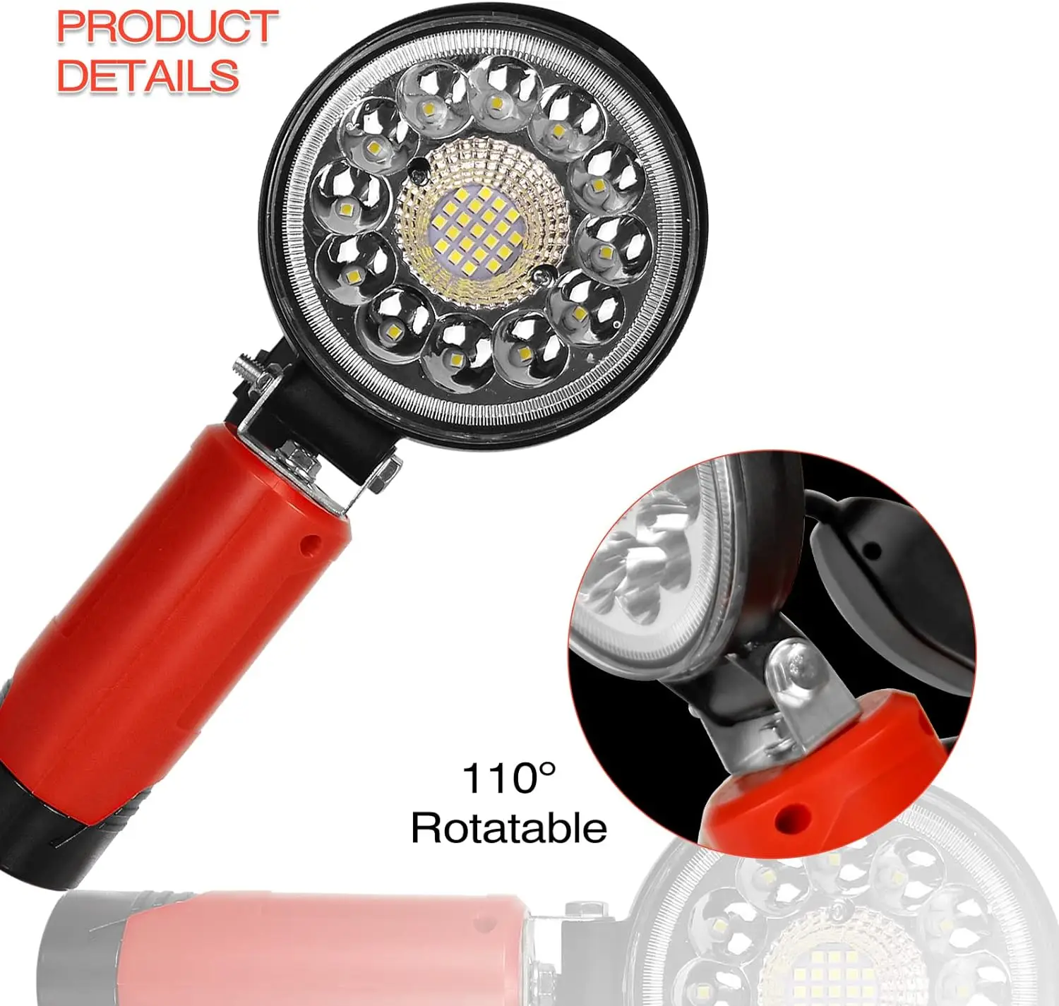 Imagem -03 - Luz Ferramenta Elétrica para Milwaukee Luzes de Emergência com Cabeça Pivotante Bateria Li-ion 10.8v12v 27w 6000lm M12