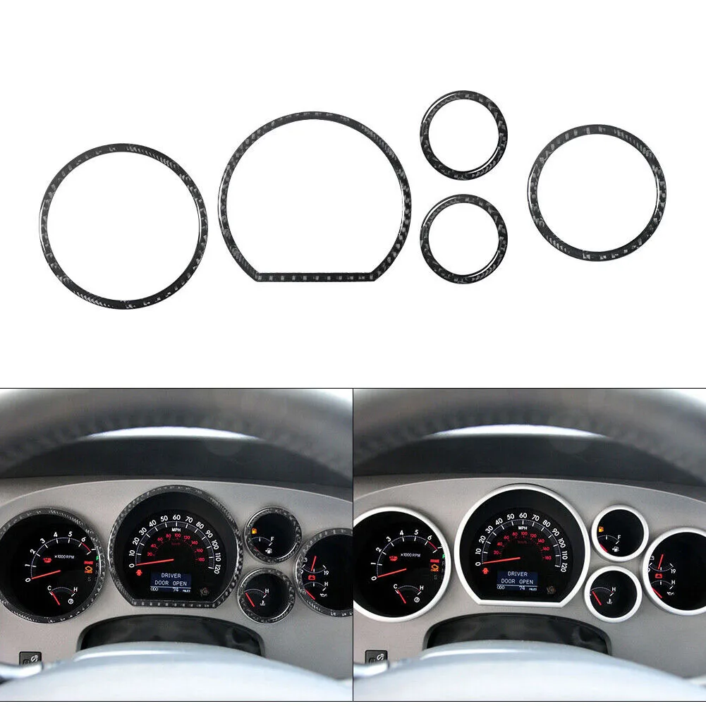 

For Toyota For Tundra 2007-2013 Carbon Fiber Interior Speedometer Accent Cover Trim Black Accessories For Vehicles