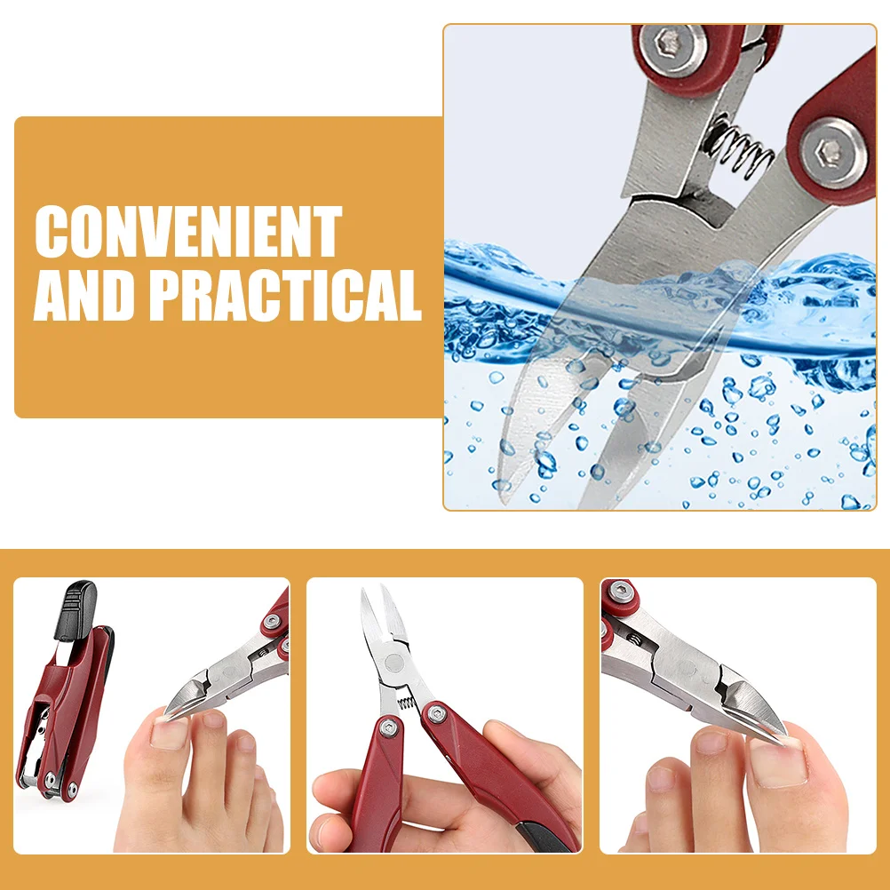 

Stainless Steel Folding Nail Clipper Thick Hard Toenail Cutter Ergonomic Manicure Pedicure Nail Clippers for Adults