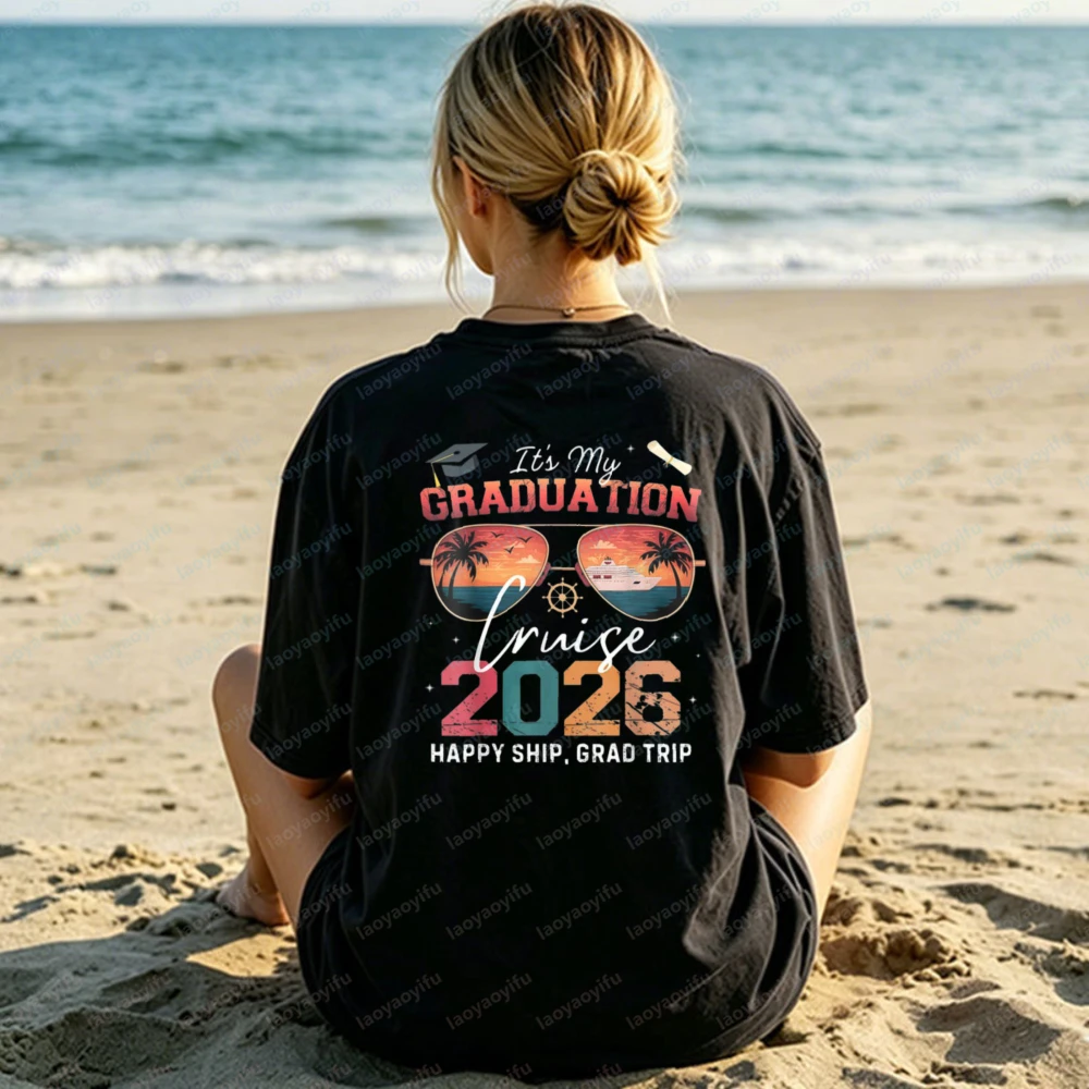 Vintage Style Graduation Cruise 2026 Shirt It’s My Senior Trip Tees Funny Class of 2026 Vacation Outfit Fashion Graduation Gift