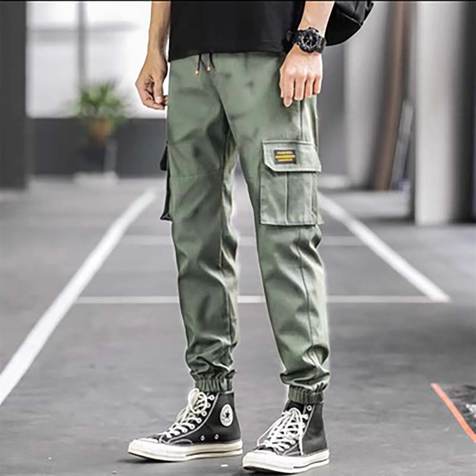 2024 nuevo cordón hombres mujeres ropa deportiva camuflaje Jogger holgado Harem pantalones de chándal pantalones Legging pantalones de gran tamaño