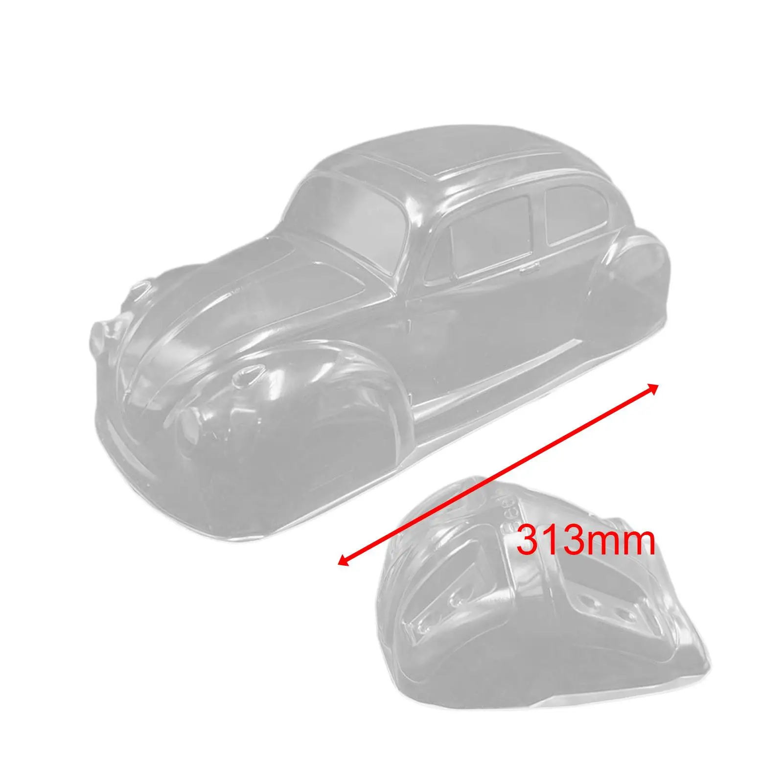 Transparent 1:10 Scale 12.32inch Remote Control Car Body Shell Spare Parts for Vehicles Trucks Model, RC Hobby Car Modification