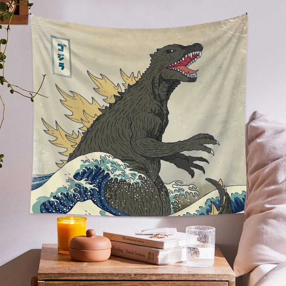 Japanese Monster Wall Hanging Giant Ocean Wall Tapestry for Sofa Dorm Decorations Living Room Bed Bedroom Tapestry 200x150cm