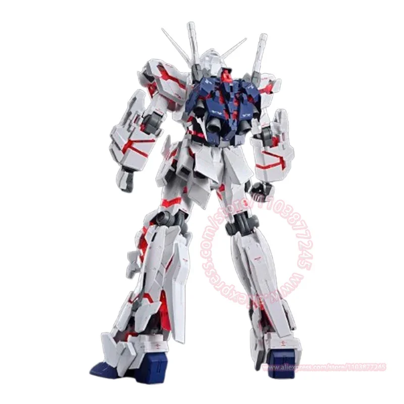 Bandai unicórnio gundam mega tamanho 1/48 modo de destruição montado brinquedo ornamento decoração presente aniversário das crianças figura ação