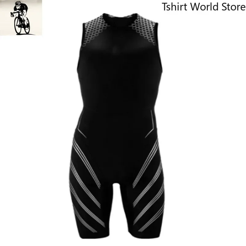 Swimming Running Cycling Sportswear Sleeveless Bike Wear Jumpsuit Clothing Triathlon Jersey 2025 Newest Design Skinsuits For Men