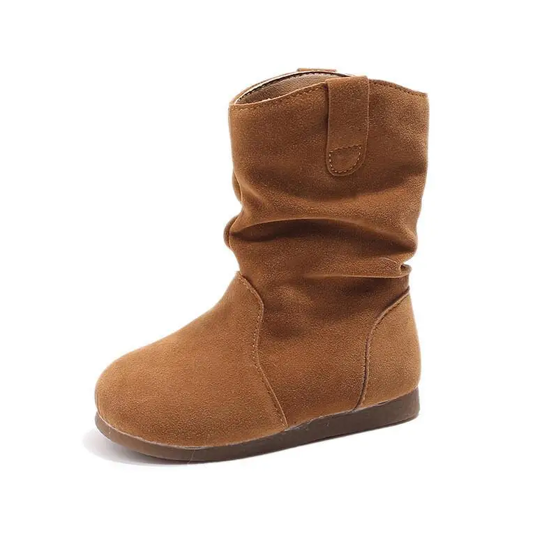 Heißer Kawaii Casual Schuh Mode Kinder Schuhe Mädchen Stiefel 2025, Winter Neue Kinder Schuhe Mädchen Mittlere Waden Stiefel Leder Stiefel Stilvolle