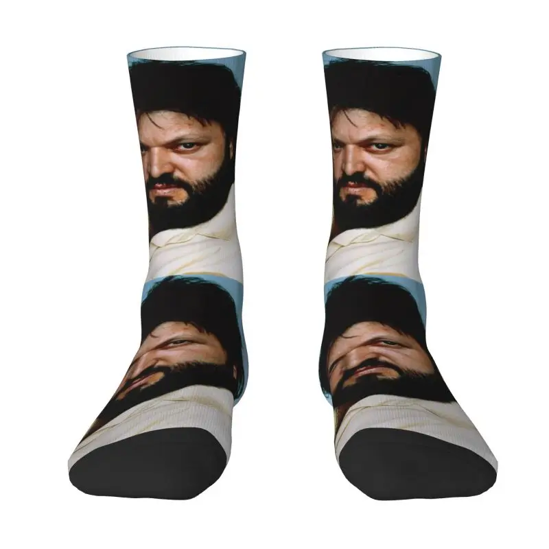 Spanish Flamenco Singer Parrita Mens Crew Socks Unisex Funny 3D Printing Dress Socks