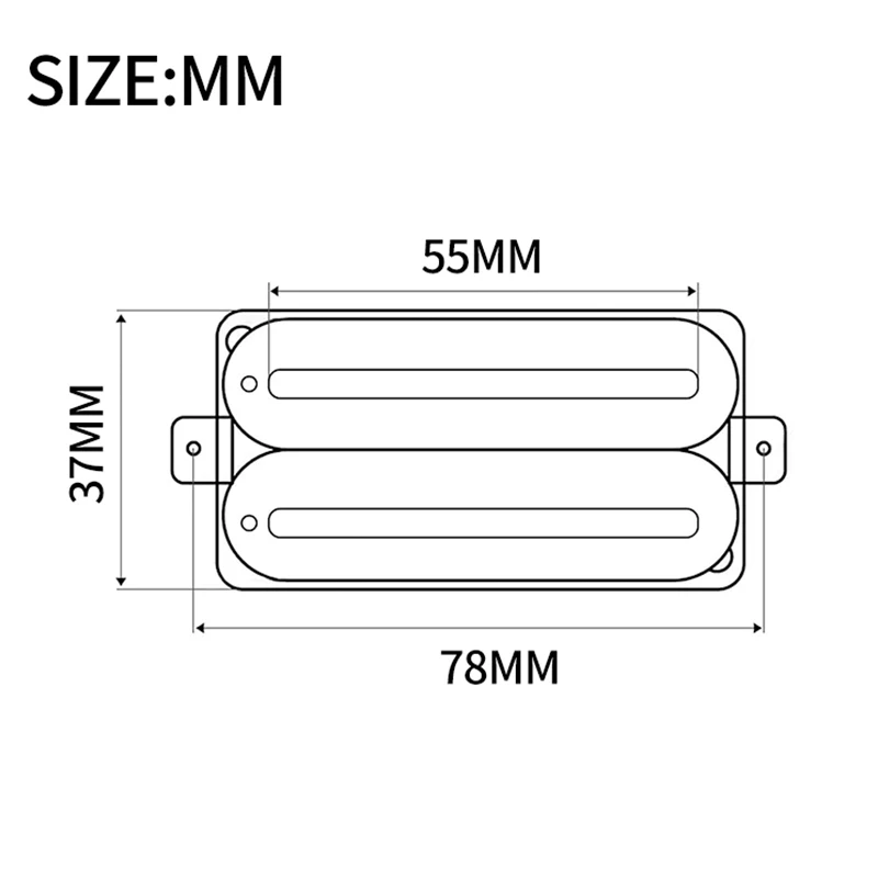 Super Power Dual Rail Ceramic Humbucker Electric Guitar N-10K/B-16K Double Coil Pickup Coil Splitting Pickup Black