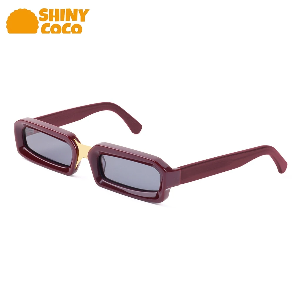 

ShinyCoCo Luxury Brand European And American Small Frame Square Plate Personalized Sunglasses Classic Polarized Sunglasses