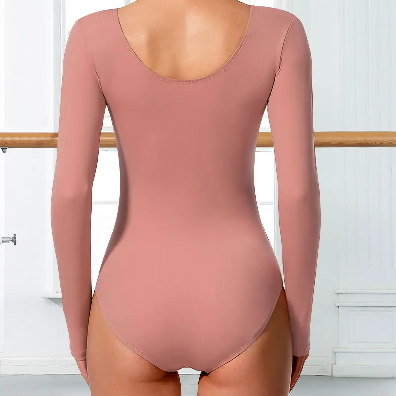 Women\'s Classic Basic Dance Leotard Adult Gymnastics Team Long Sleeve Ballet Leotard Top Bodysuit Dance Ballet Clothing ﻿