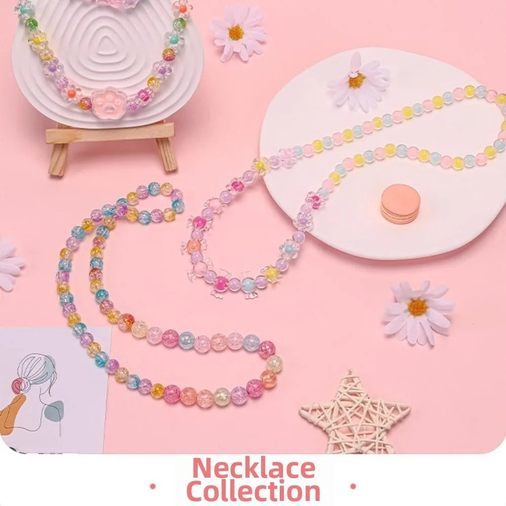 24 Grid DIY Handmade Beaded Kit Toy Creative Acrylic Beads Bracelet Making Kit Kawaii Candy Color DIY Jewelry Making Kit