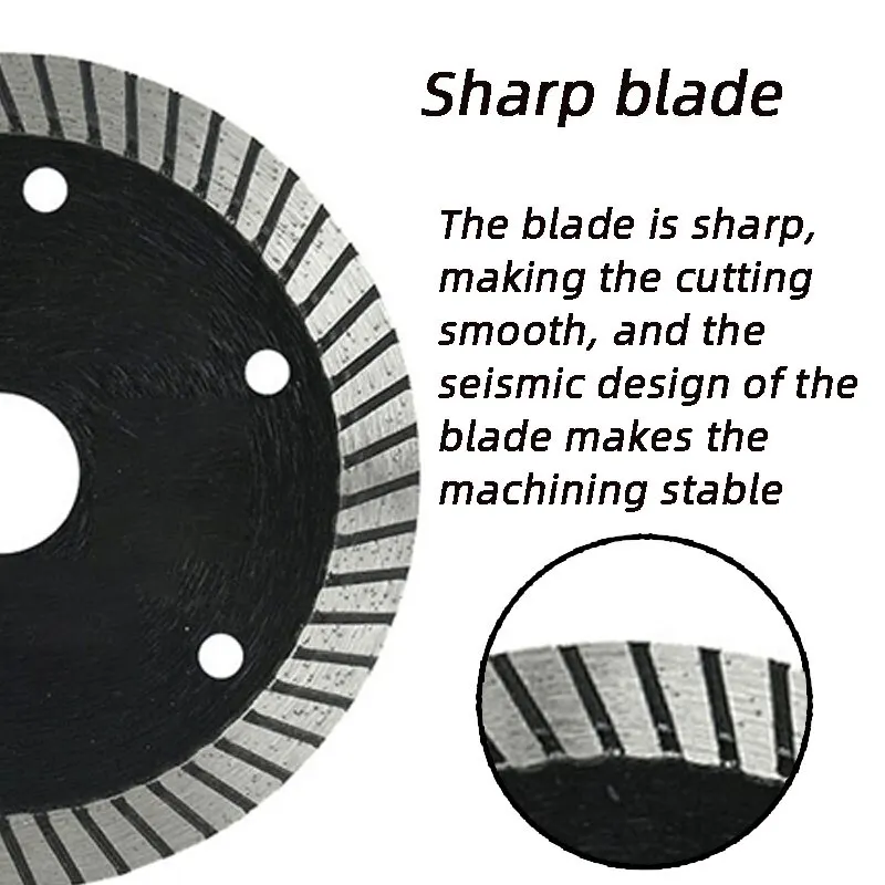 Lame de Scie Circulaire en Céramique Diamantée pour Machine à Marbre, Meuleuse d'Angle, 4 ou 4.5 Pouces