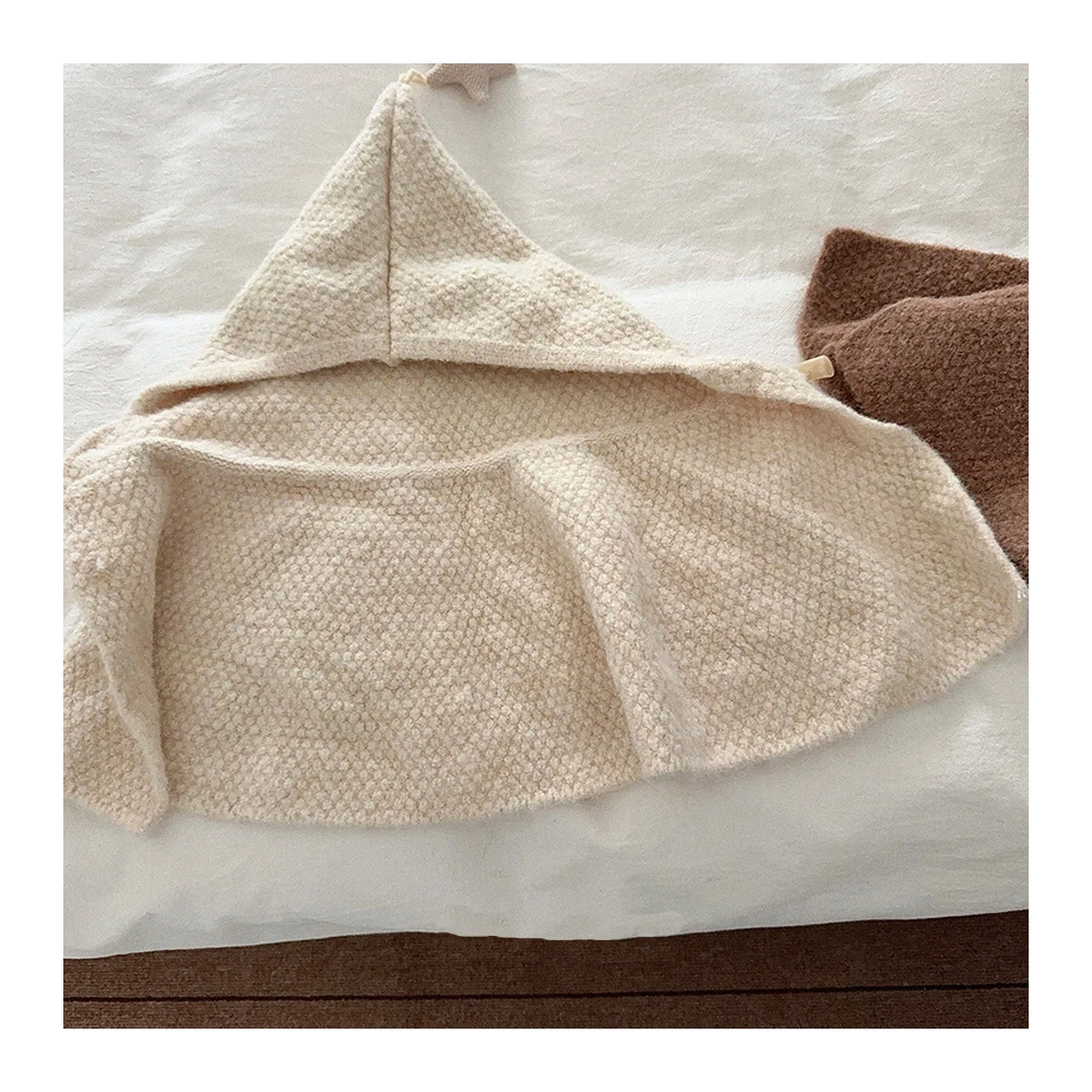 MILANCEL جديد الشتاء الاطفال عباءة 2-6T بلون طفل الفتيات رشاقته كيب موضة فضفاضة ستار الأطفال الدافئة مقنعين سترة #5