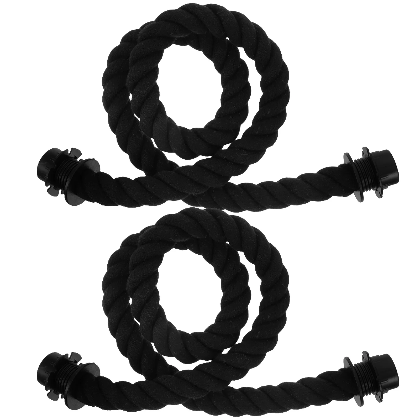 2 قطعة زر أسود حبل القنب مقابض DIY بها بنفسك حقيبة شاطئية القطن الكتان الأشرطة استبدال الملحقات السفر التعبئة العملي #4