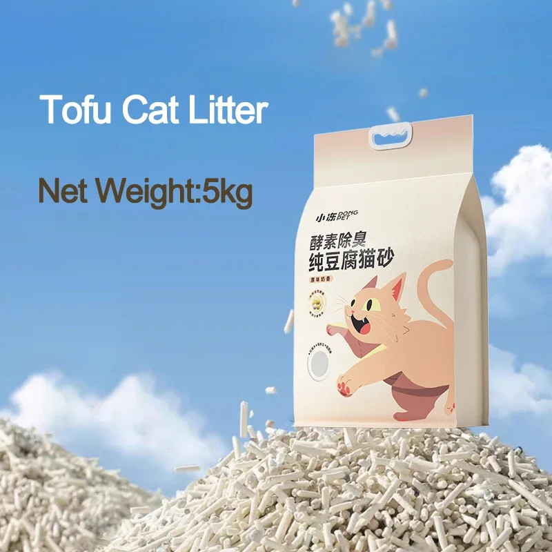 1.8/2/5KG Tofu cat litter green tea flavored cat litter deodorizing clumping low dust non stick bottom