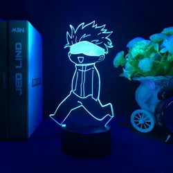 Japanese Anime Jujutsu Kaisen Led Acrylic Stand Satoru Gojo Ryomen Sukuna Fushiguro Megumi Action Figure For Kids Room Lightting