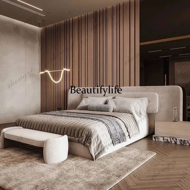 European Heavy Double Bed Style Items Metal Adults Double Bed Modern Floating Cama Matrimonial Furniture For Home