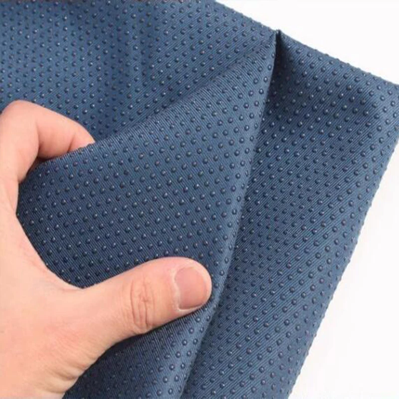 Good Indigo Anti Slip Fabric Drip Molding Adhesive Chemical Fiber Fabric Sewing Material DIY Bathroom Anti Slip Mat/Yoga Mat