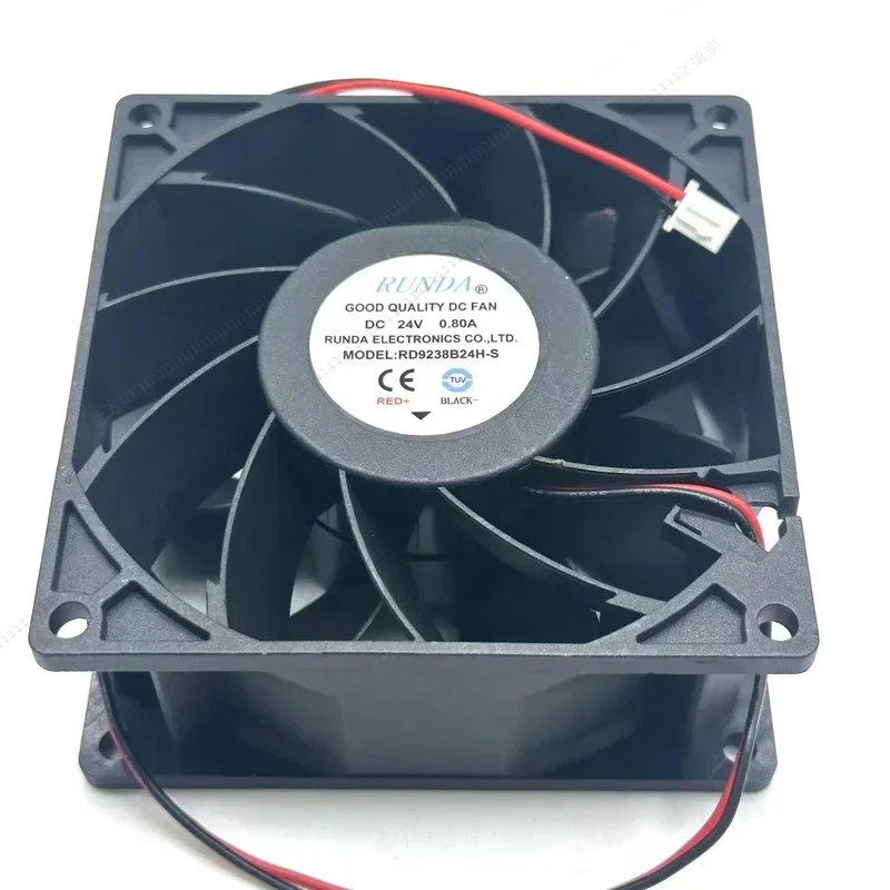 

W RD9238B24H-S DC 24 В 0,80 А 90x90x38 мм 2-проводной охлаждающий вентилятор для сервера