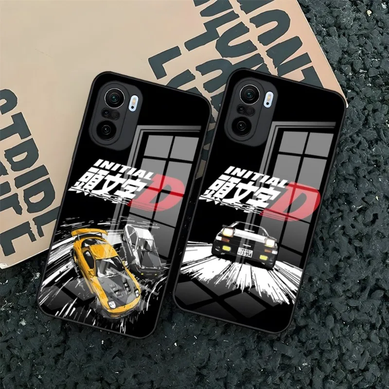 Initial D AE86 Cars Phone Case For Xiaomi Redmi Note 13 10 10T 11i 11T 11 9 8 11S Poco M4 F3 X3 Pro Tempered Glass Cover