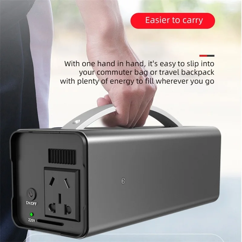 200W Portable Power Station 220V Large Capacity Power Supply Powerful Emergency External Battery For Laptop Outdoor Camping