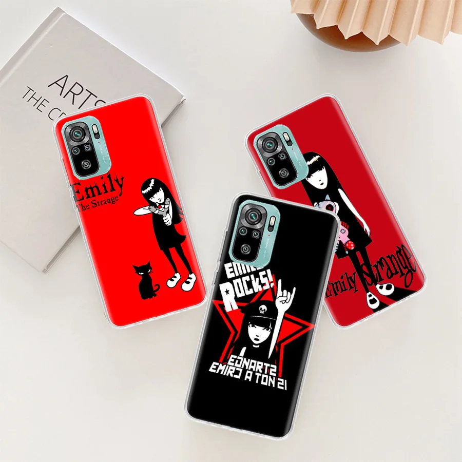 Comics Emily The Strange Phone Case For Xiaomi Redmi Note 12 11 Pro Plus 5G 12S 10S 11S 4G 11T 11S 11E 10 9T 9 9S 8 8T 7 5 5A Co