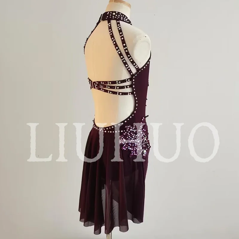 LIUHUO Lyrical Dancing Dress for Performance Color Pole Skirt Factory Customize JC351
