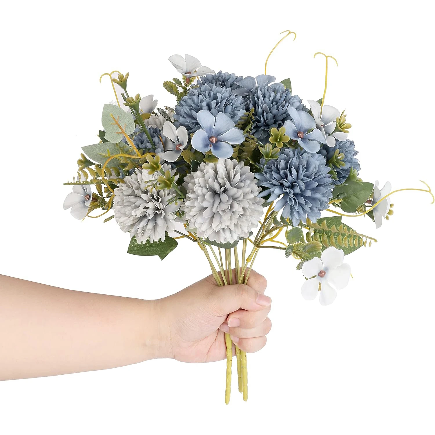 Künstliche Blumen Seidenkugel-Chrysanthemen Heimdekoration Vase Outdoor Garten Bogen Hochzeit Brautstrauß Festival DIY Geschenk – Detail 4