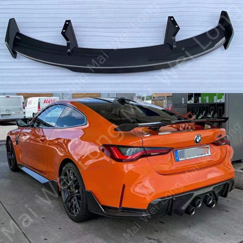 Car Carbon Fiber Rear Wing Trunk Lip Spoiler for BMW M1 M3 M4 M5 M6 G22 G23 G80 G82 G14 F32 F36 MP Style Rear Spoiler