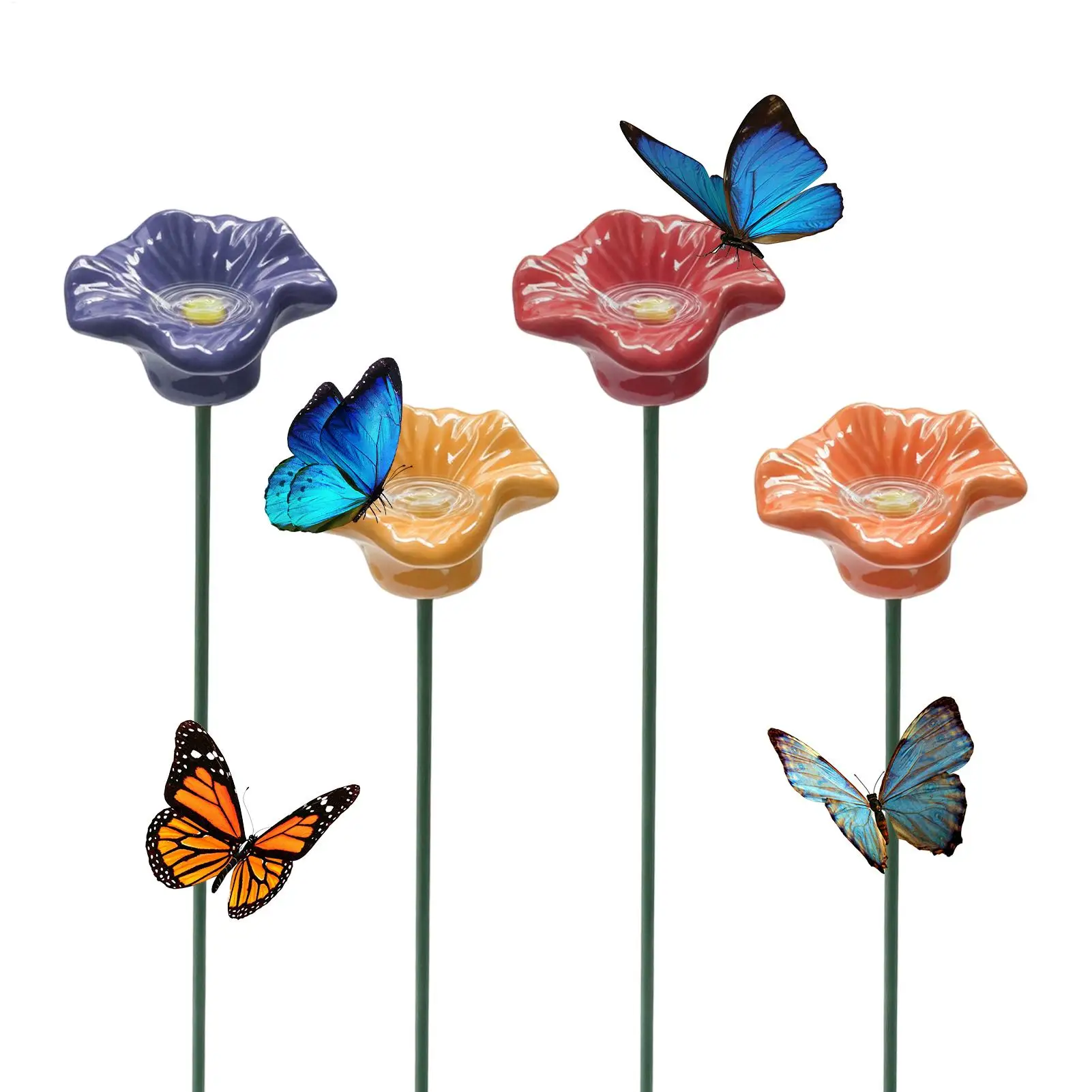 Bee Watering Cup Bee Watering Station Bee Garden Outdoor Butterfly Feeder Insect Watering Bee Ladder Outdoor Yard Decoration