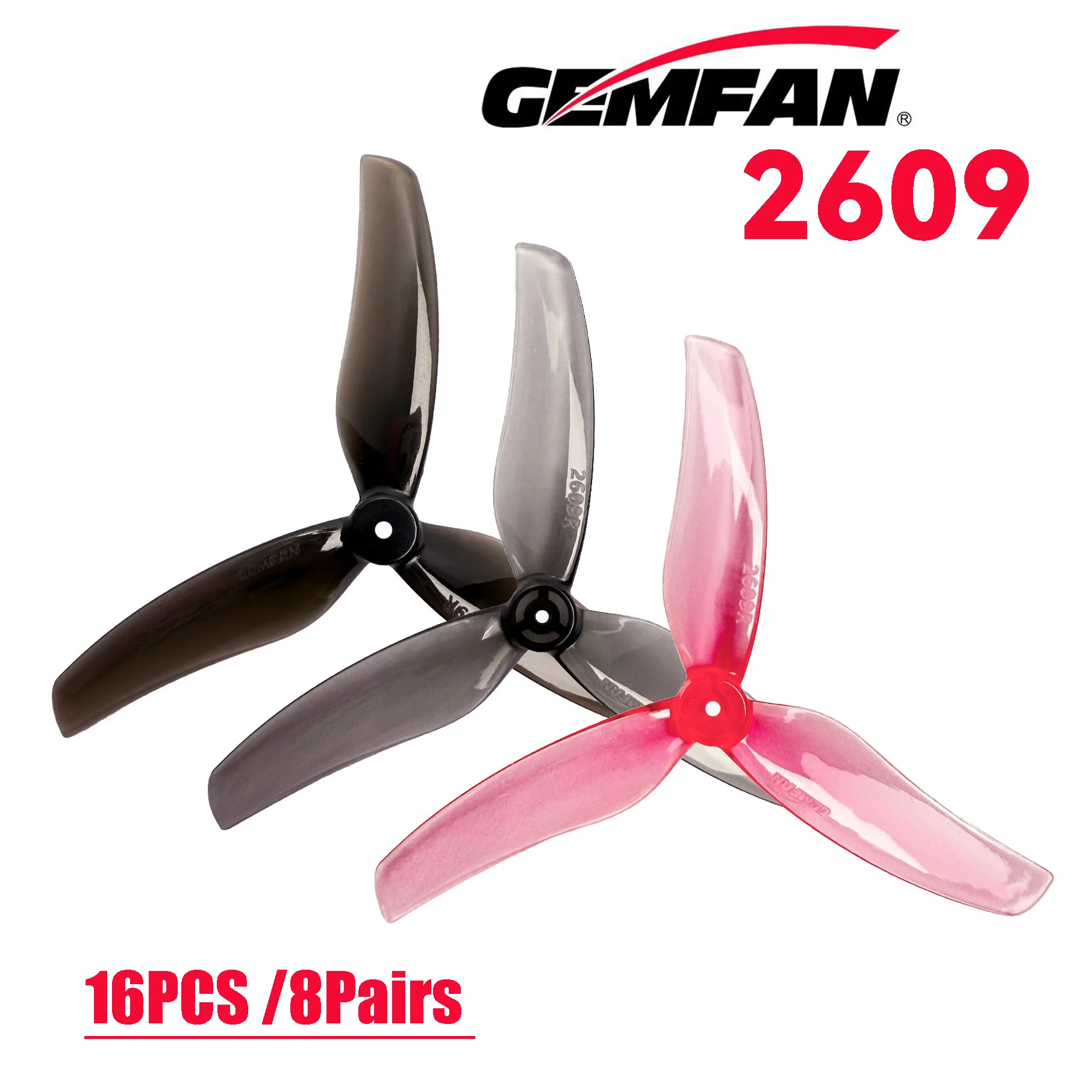 16 stücke/8 paar Gemfan 2609 3 Klinge/tri-blatt PC FPV Propeller 0816/1104 Motor Für RC Drone fußball 200-Klasse Kernlose Division