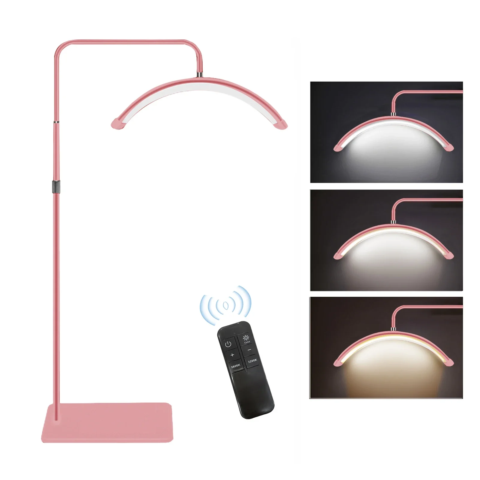 

High Quality 45W 23inch Floor LED Moon Light Half-moon Shaped Fill Light 3000K-6000K 180cm Light Stand for Makeup Live Streaming