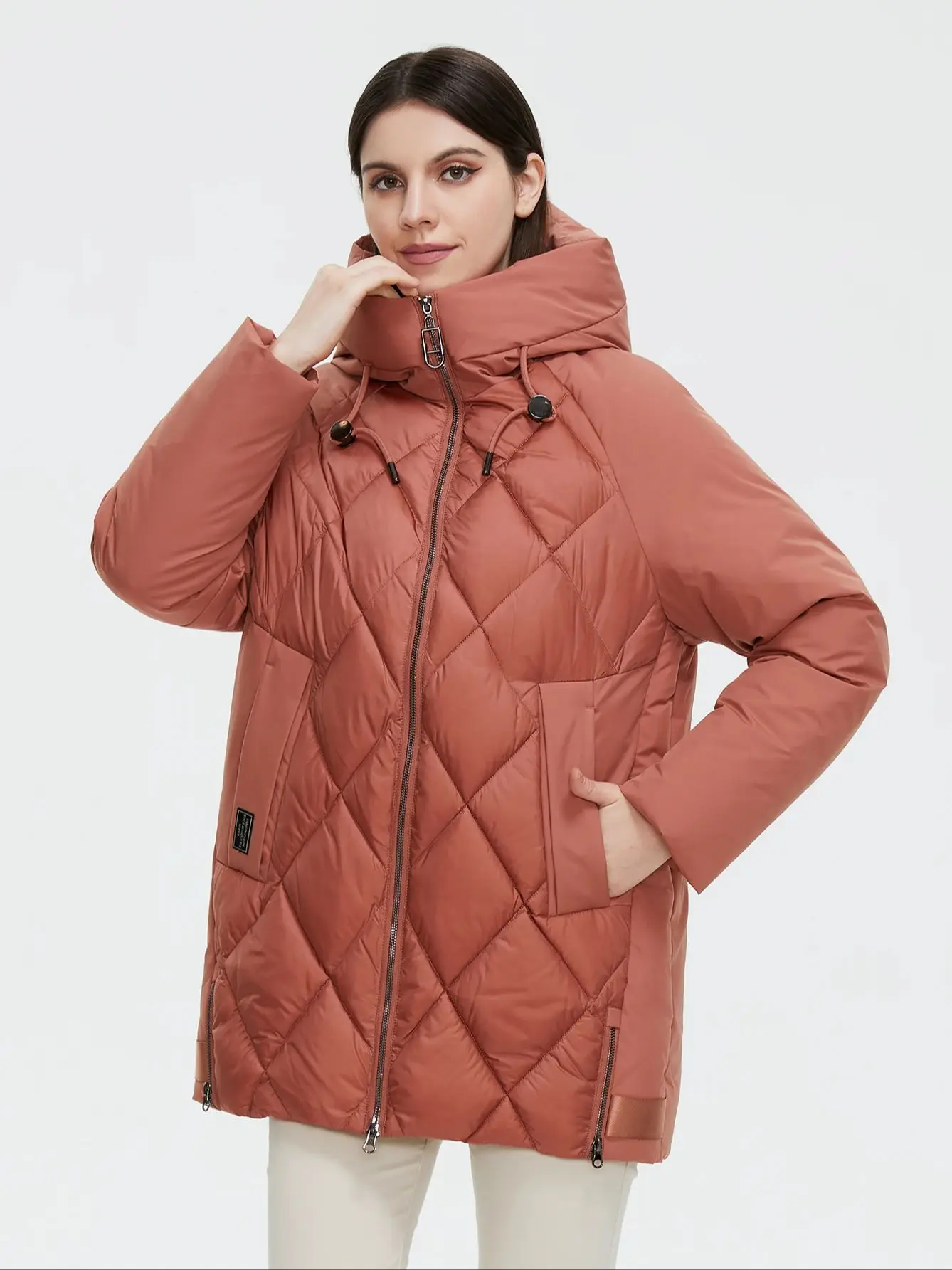 Cinemore Jacket Women's Plus Size Collection Warm Jacket Mid-length Grace With Unusual Design Women Coats brand Parka 8198