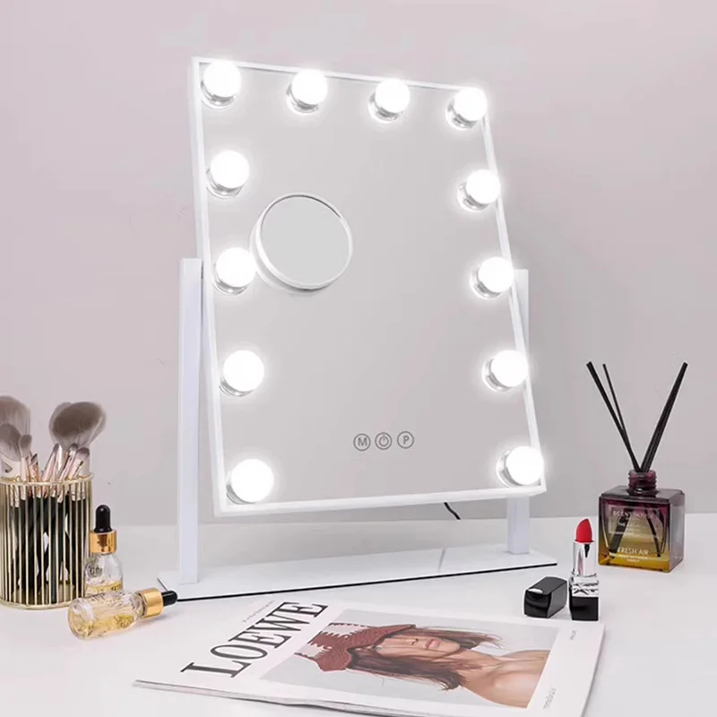 

Gold Cool Makeup Mirror Big Aesthetic Girls Lights Makeup Mirror Bedroom Table Espejos De Cuerpo Completo Home Decoration