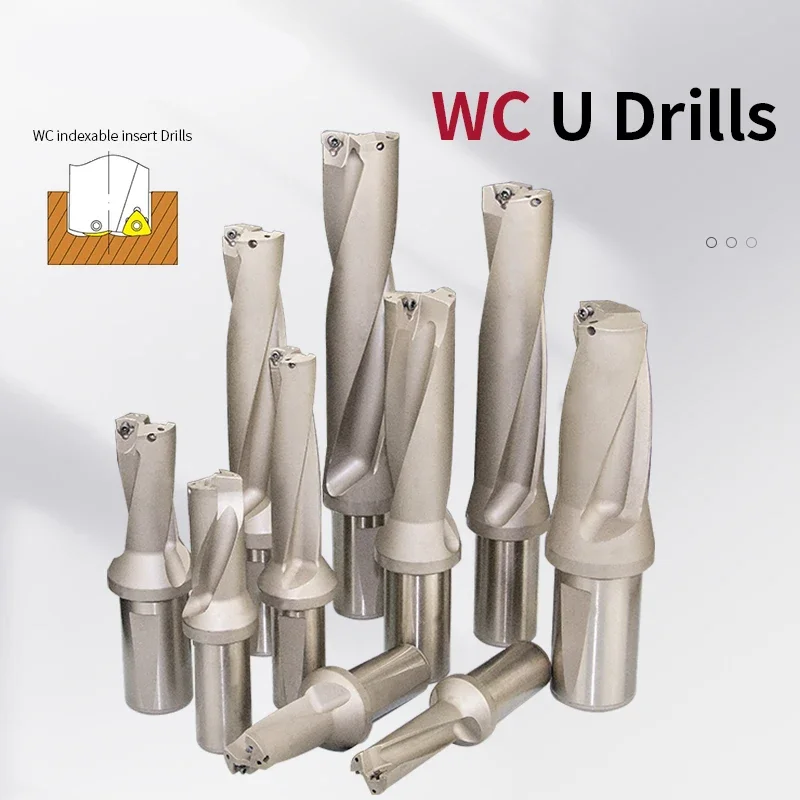 

WC Series Drill Bites Metal Drill Bites Inser Drill 13mm-50mm Depth 2D 3D 4D Indexable U Drill Machinery Lathes CNC