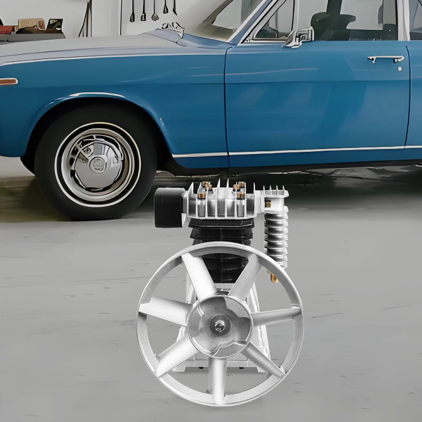 2065-3HP エアコンプレッサーポンプヘッド、単段ツインシリンダー、自動車修理、空気圧工具、産業用