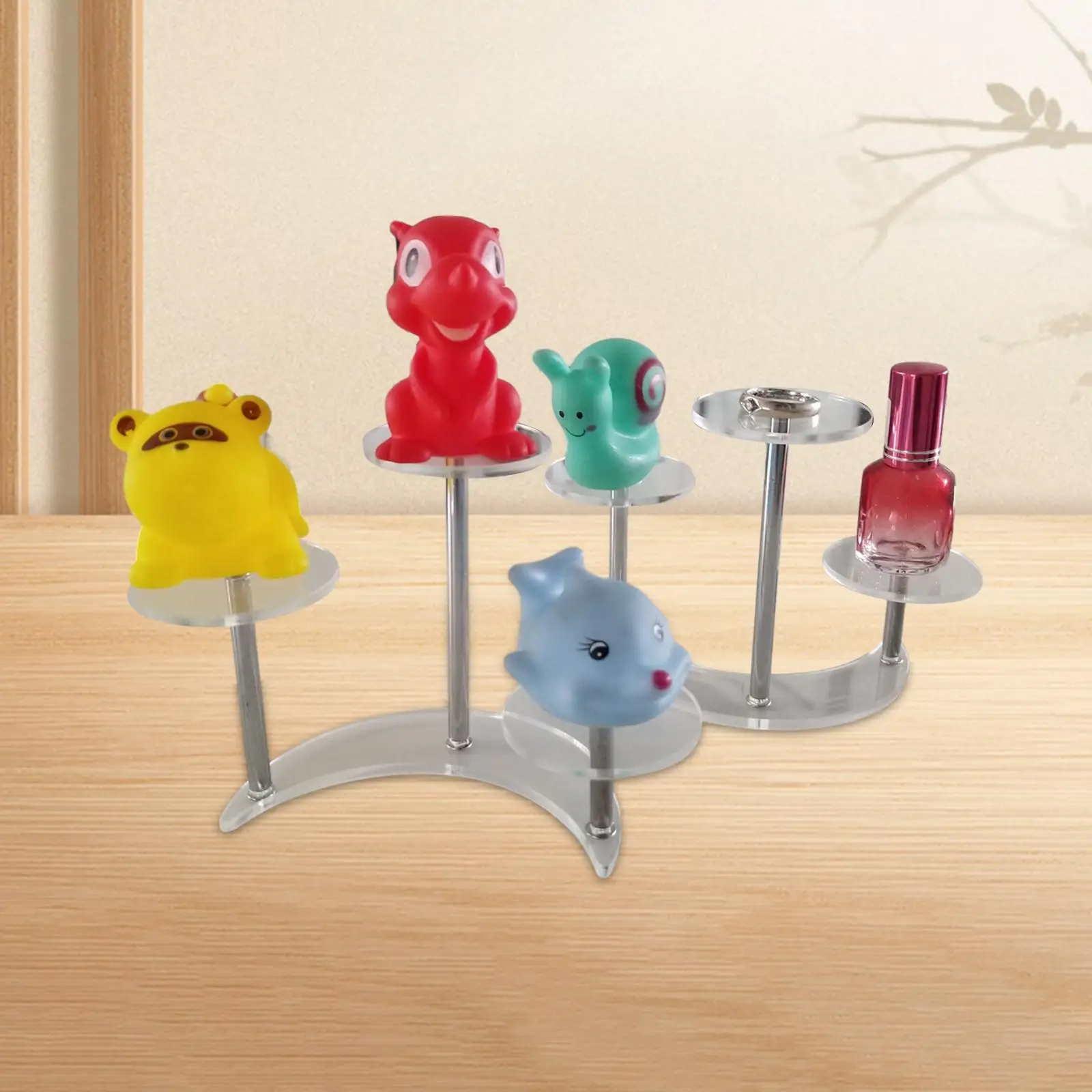 Acrylic Display Stand Versatile Trinket Display Riser Stand Showcase Jewelry Display Stand for Watches Earrings Collectibles