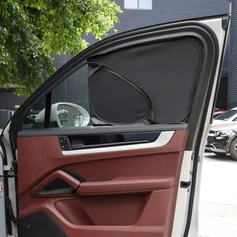 포르쉐 카이엔 2018-현재 자동차 블랙 윈도우 개인 정보 보호 차양 안티 uv 단열 보호 커버 인테리어 액세서리