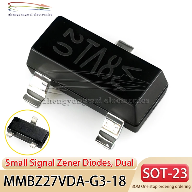10PCS MMBZ27VDA-G3-18 SOT-23 MMBZ27VDA TA8 Dual small signal Zener diode Zener diode Zener diode