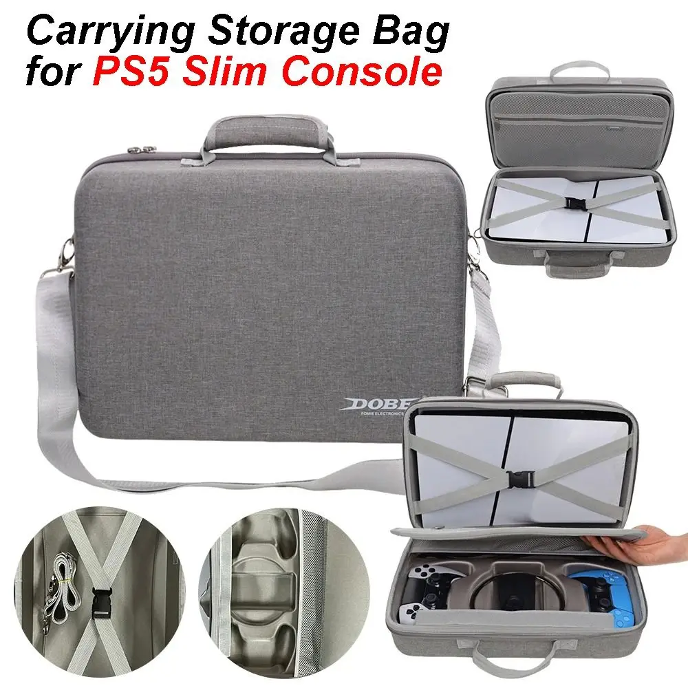 High Quality Hard Case Storage Bag Portable with Handle Zipper Handbag Shockproof EVA Gaming Accessories for PS5 Slim Console