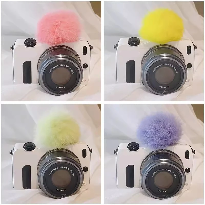 Universal Plush Ball Hot Shoe Protective Cover Colorful Camera Cap Protector For Camera Dust Cover