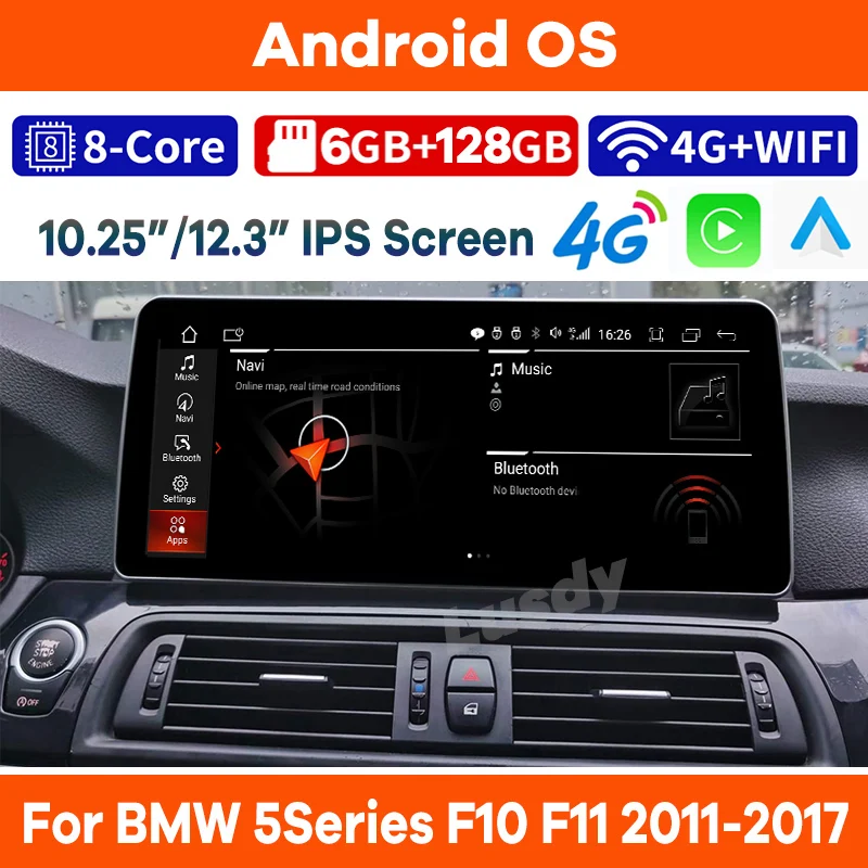 

Android Car Video Player for BMW 5 Series F10 F11 2011-2017 CIC NBT Auto Radio GPS Stereo CarPlay Touch Screen Head Unit