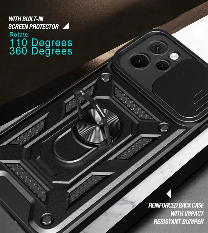 For Hauwei Nova Y61 Case Armor Camera Car Magnetic Ring Holder Protection Phone Cases For Huawei Nova Y61 Y 61 61Y Back Cover