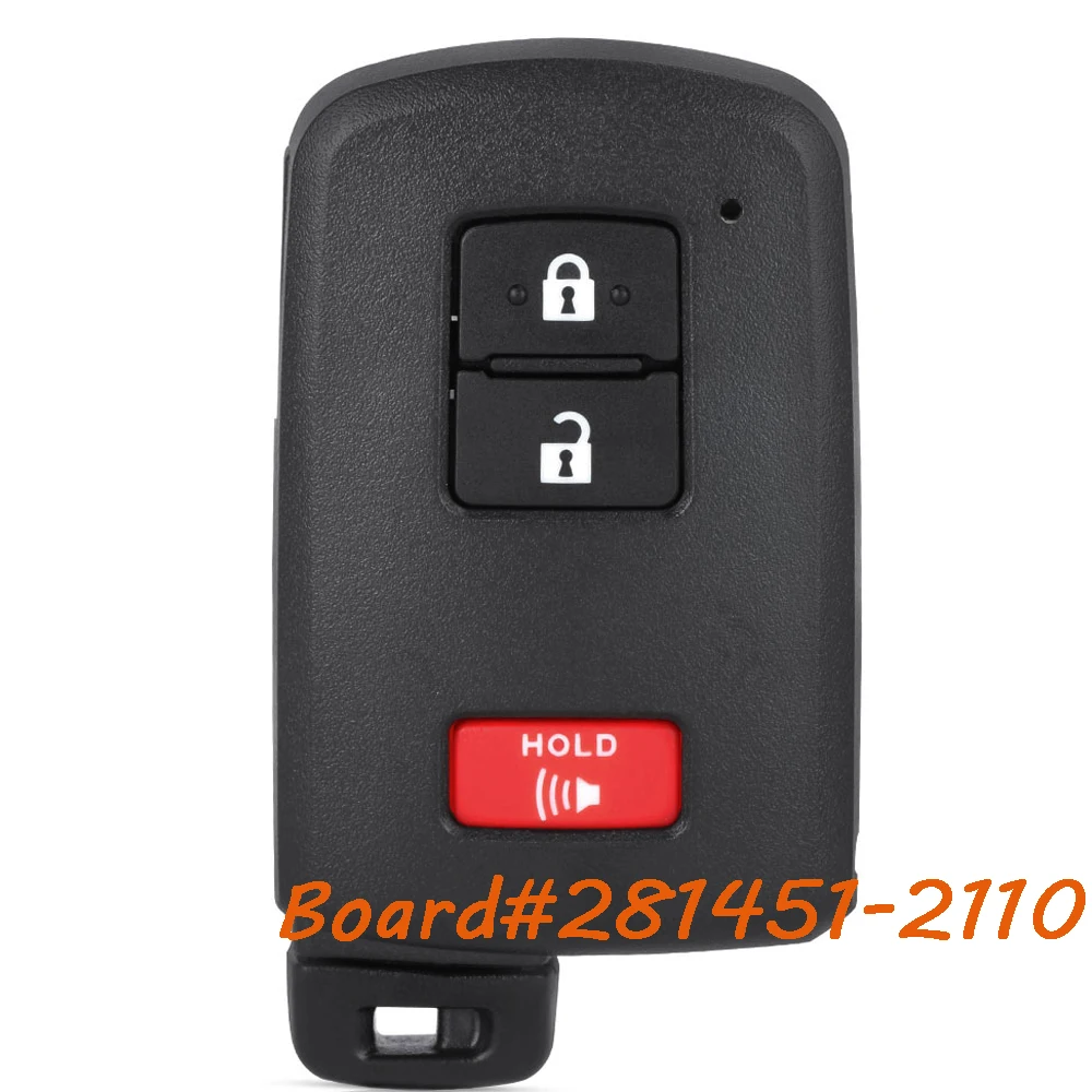 

KEYECU 281451-2110 for Toyota Prius C Land Cruiser Highlander Smart Keyless Remote Control Key Fob HYQ14FBA 314.3MHz